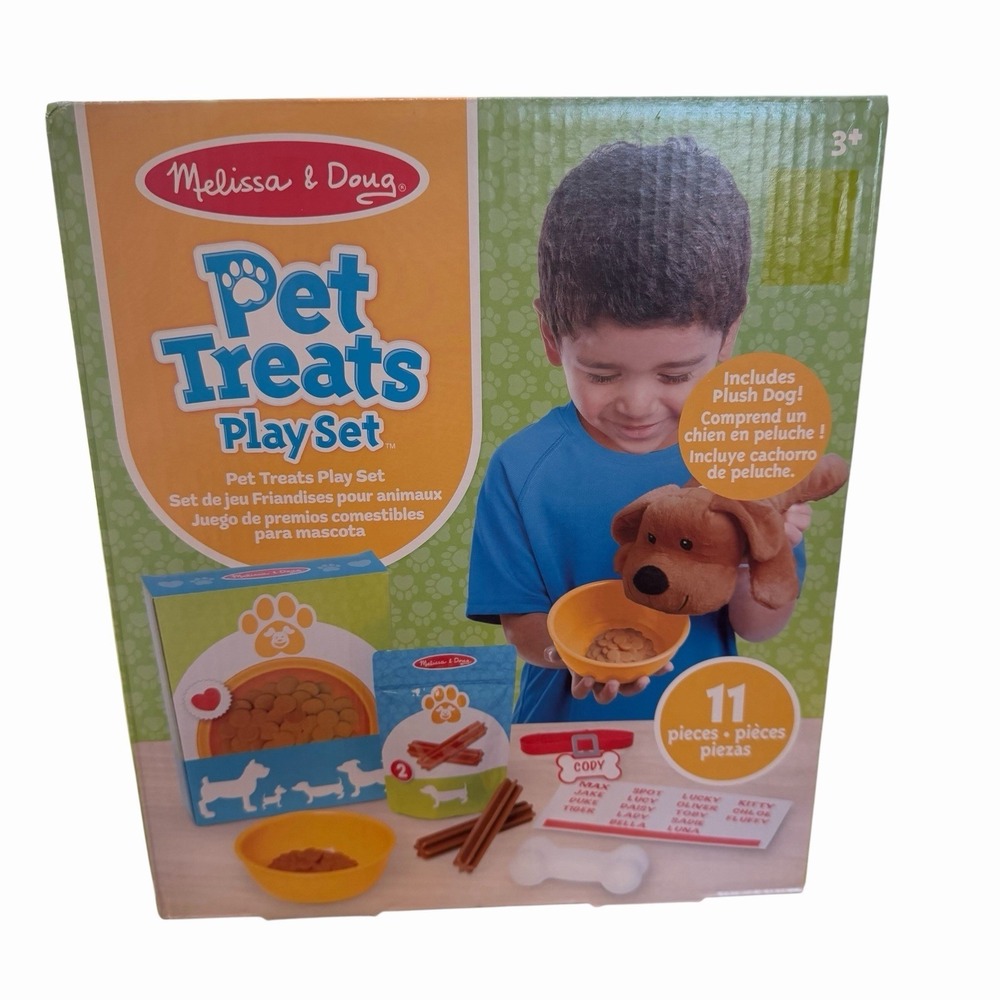 Melissa &‎ Doug Pet Treats Puppy Play Set Imaginative Play Plush Dog New In Box